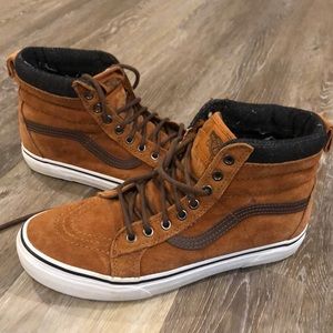 High top brown unisex old school vans